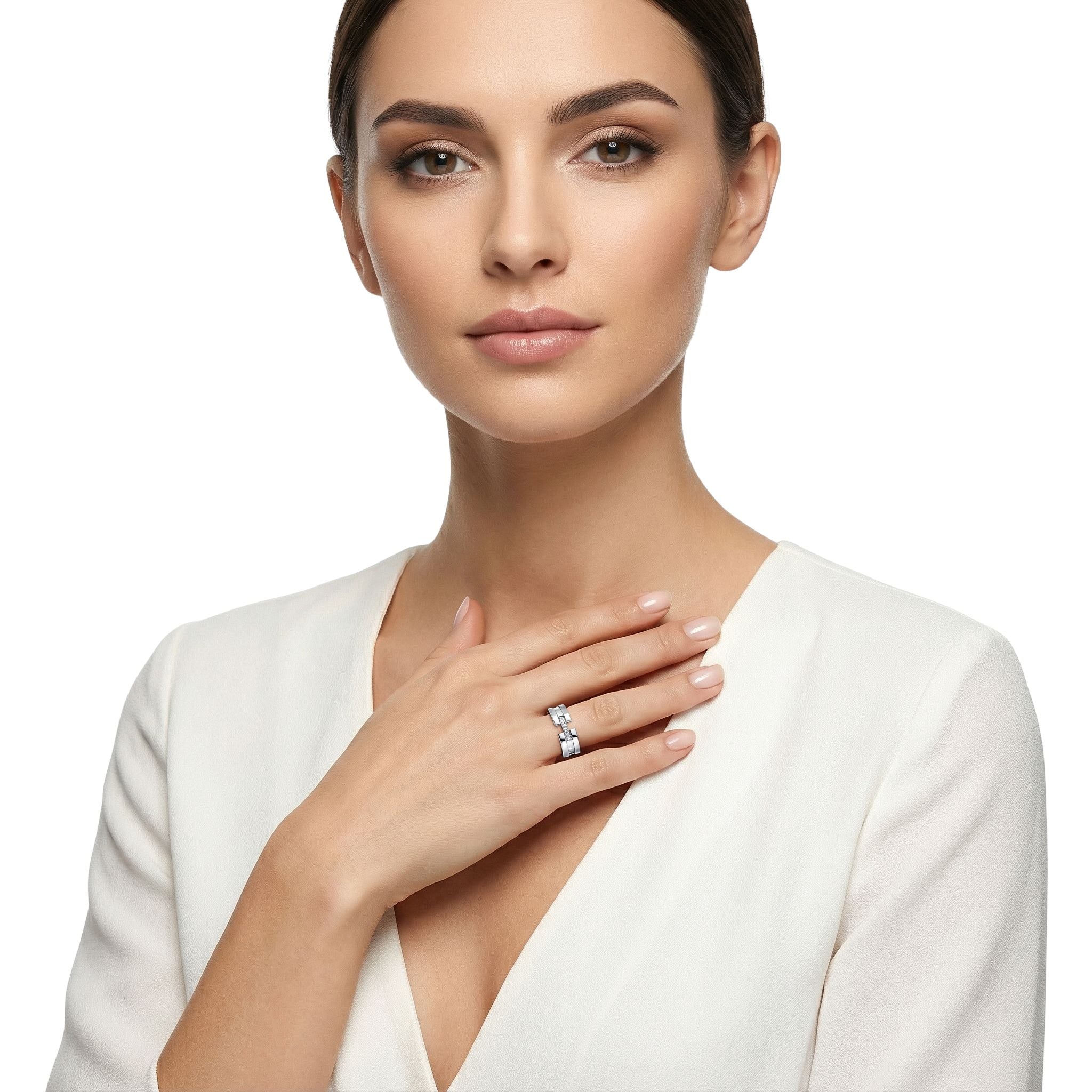 IMPERARI LA PRESENZA – CORE FRAME RING WHITE GOLD