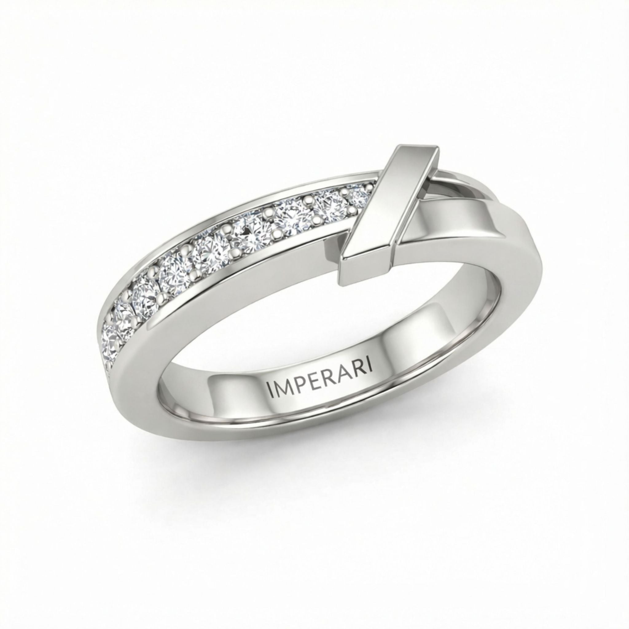IMPERARI LA PRESENZA – CORE SOLID RING WHITE GOLD