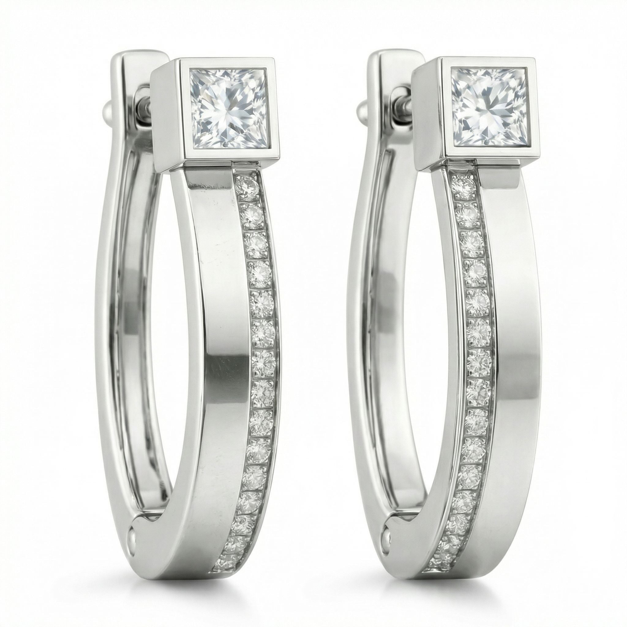 IMPERARI LA PRESENZA – CORE SPLIT EARRINGS WHITE GOLD